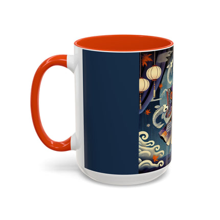 Skeleton Kabuki Performer Colorful Mugs (11oz, 15oz)