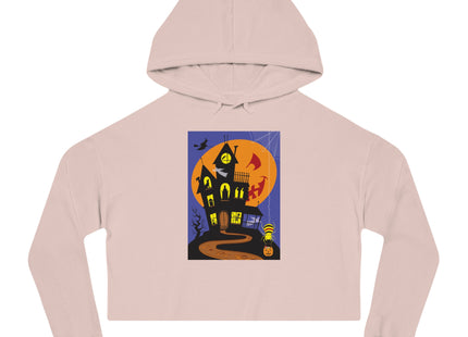 Halloween Night at the Haunted House Women’s Cropped Hooded Sweatshirt