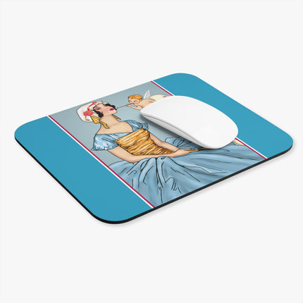 The Enchanting Painter: A Fairy's Artistic Touch Mouse Pad, Rectangle