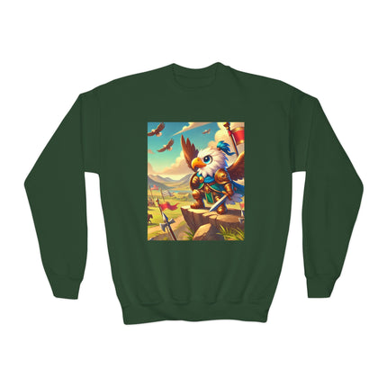 Watchful Guardian Youth Crewneck Sweatshirt – Courage, Strength & Imagination