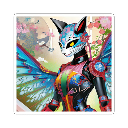 Cyberpunk Chic Kiss-Cut Stickers (4 Sizes)