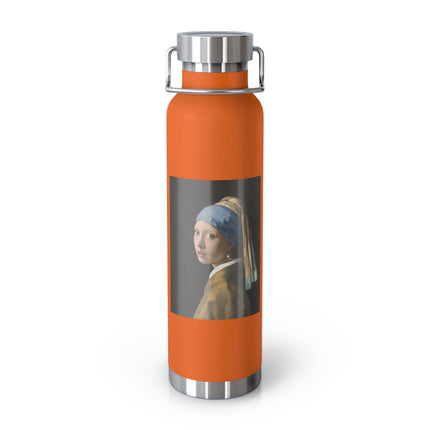 Girl with a Pearl Earring by Johannes Vermeer Copper Vacuum Insulated Bottle, 22oz