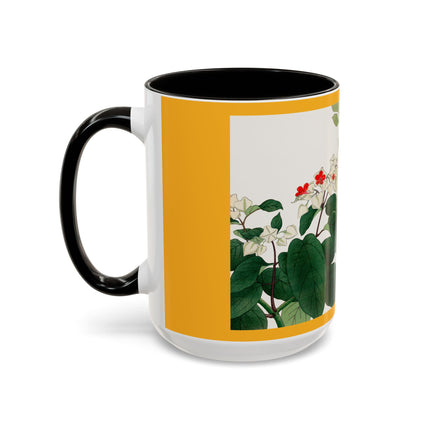 Clerodendrum & Rudbeckia Flower by Tanigami Kônan Colorful Mugs (11oz, 15oz)