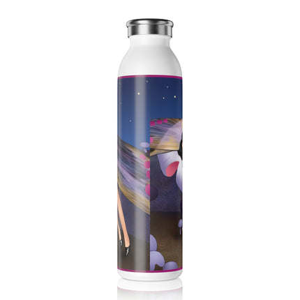 Slumbering Fairy on a Mushroom Slim Water Bottle