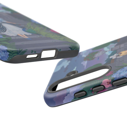 🦚🌸 The Peacock Garden Terrace Phone Case – Art Deco Floral Elegance
