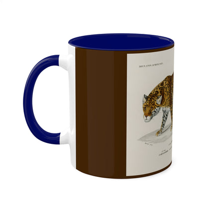 Jaguar by Charles Dessalines D' Orbigny Colorful Mugs, 11oz