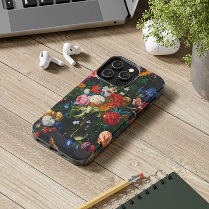 🌺🌙 The Midnight Garden Abundance Phone Case – Art Deco Floral Still Life
