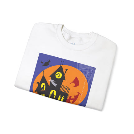 Halloween Night at the Haunted House Unisex Heavy Blend™ Crewneck Sweatshirt