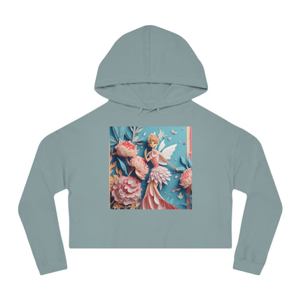 Peony Fairy Cropped Hooded Sweatshirt