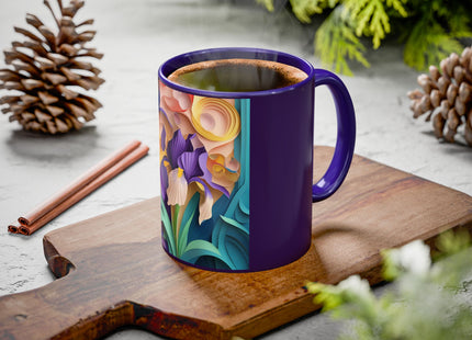 The Elegant Iris Flower Colorful Mugs (11oz, 15oz)
