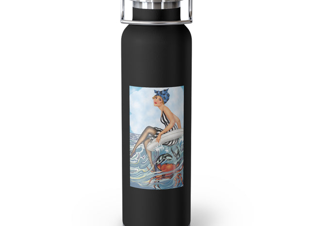 Playful Waves and Fashion Follies Copper Vacuum Insulated Bottle, 22oz