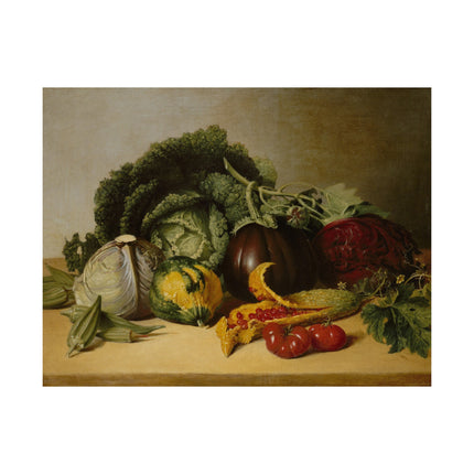 Still Life, Balsam Apple, and Vegetables by James Peale Matte Horizontal Posters