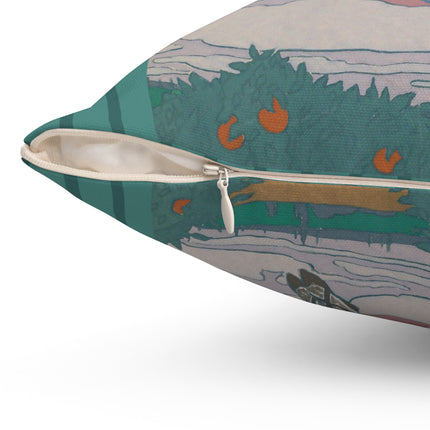 La balançoire by Georges Lepape Spun Polyester Square Pillow
