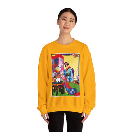A Timeless Journey by Umberto Brunelleschi Heavy Blend™ Crewneck Sweatshirt