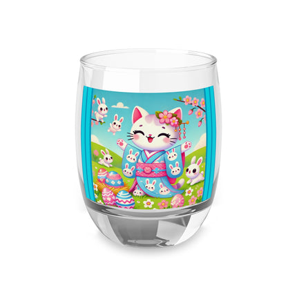 Springtime Kitten’s Easter Joy Whiskey Glass