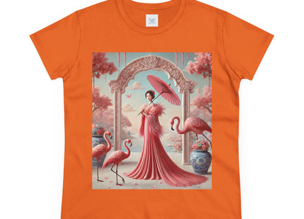 Petals, Porcelain, and Flamingos Cotton Tee