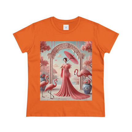 Petals, Porcelain, and Flamingos Cotton Tee