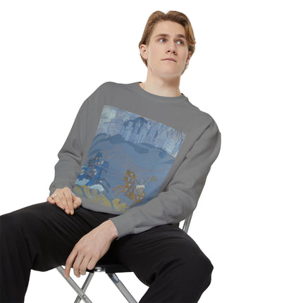 The Duel by Nicholas Roerich Unisex Garment-Dyed Sweatshirt