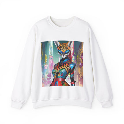 Cyber Cat Glamour Unisex Heavy Blend™ Crewneck Sweatshirt