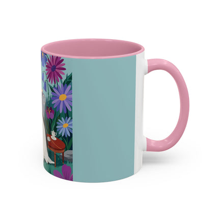 The Lady Of The Garden Tea Colorful Mugs – Art Deco Floral Elegance