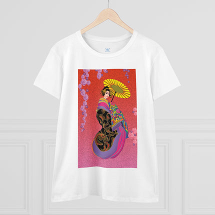 Enchanting Geisha Women's Midweight Cotton Tee