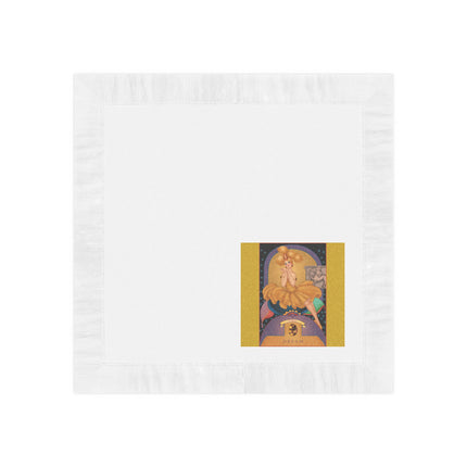 November & Topaz Zodiac White Coined Napkins