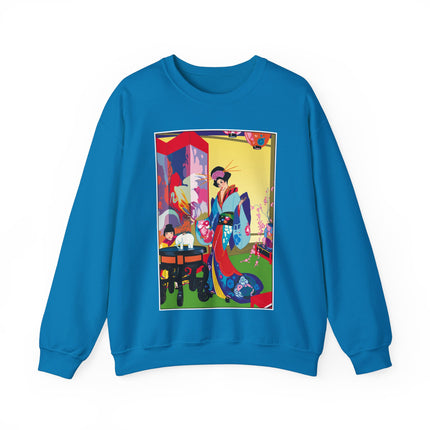 A Timeless Journey by Umberto Brunelleschi Heavy Blend™ Crewneck Sweatshirt