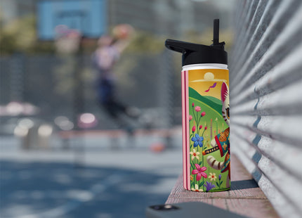 Samurai Kitten Stainless Steel Water Bottle, Standard Lid