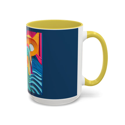 Surfing Zebra Colorful Mugs (11oz, 15oz)