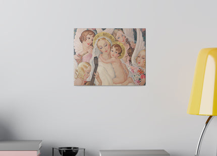 Madonna with Child surrounded by musical angels by Gerda Wegener Matte Canvas, Stretched, 0.75"