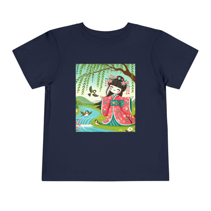 Sparrow Dance Geisha Fairy Toddler Short Sleeve Tee
