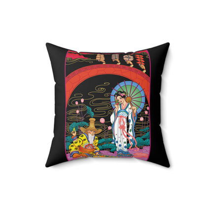 The Romance of Perfume by George Barbier Spun Polyester Square Pillow