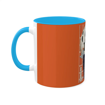The Actor Bandō Hikosaburō V and the Mo troupe by Tsukioka Yoshitoshi Colorful Mugs, 11oz