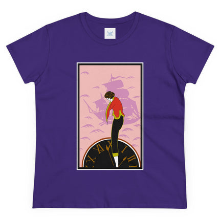 Woman Waiting for her Beloved at 1:59 by Kobayashi Kaichi Women's Midweight Cotton Tee