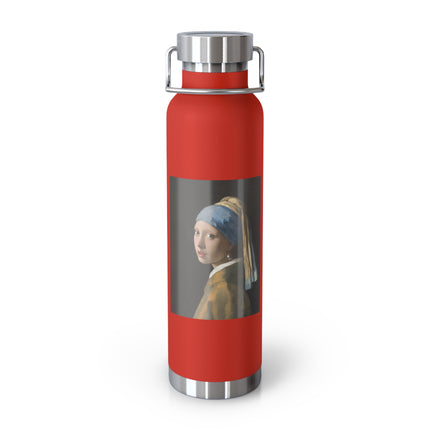 Girl with a Pearl Earring by Johannes Vermeer Copper Vacuum Insulated Bottle, 22oz