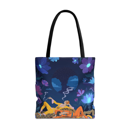 🌙🌺 The Midnight Garden Dreamers Tote Bag – Art Deco Nocturne