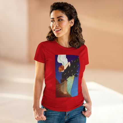 The Christmas Angel Women's Midweight Cotton Tee