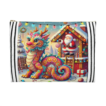 Playful Dragon's Christmas Accessory Pouch