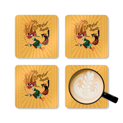 The Bewitching Ride Corkwood Coaster Set
