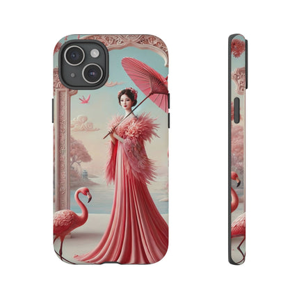 Petals, Porcelain, and Flamingos Phone Cases