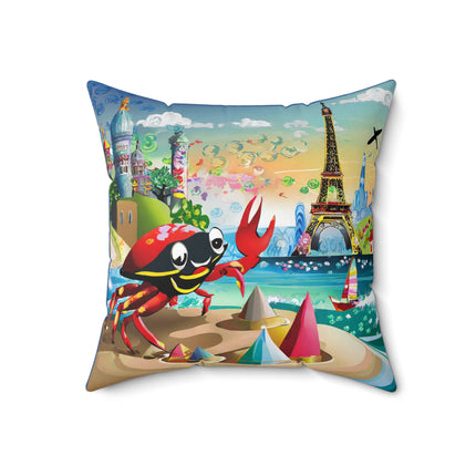 Crab Architect Spun Polyester Square Pillow