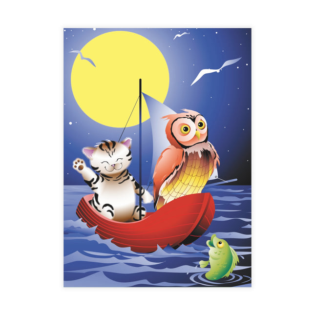 Embarking on a Moonlit Journey Postcards (envelopes included) - Bundles of 10, 30, 50 Pieces