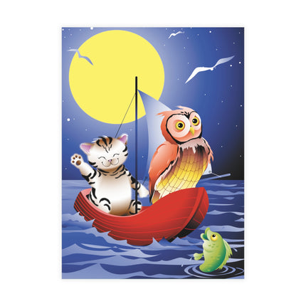 Embarking on a Moonlit Journey Postcards (envelopes included) - Bundles of 10, 30, 50 Pieces