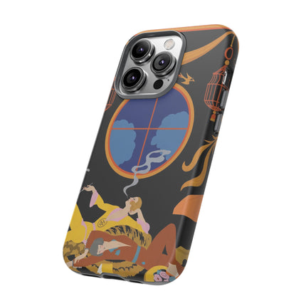 Art Deco Lounge Phone Case – Opulent Smoke & Timeless Glamour