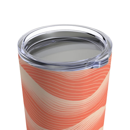 Hues of Orange and Beige Wave Pattern Tumbler 20oz