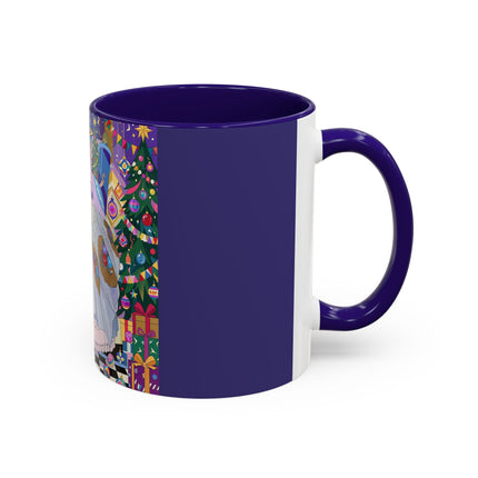 🎄✨ The Lady Of The Christmas Ornament Colorful Mug – Art Deco Holiday Fantasy
