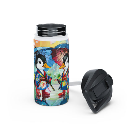 Rainy Day Ducks Stainless Steel Water Bottle
