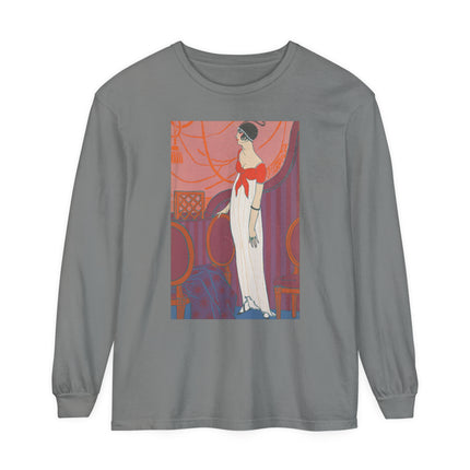 L’Entracte by Georges Lepape Garment-dyed Long Sleeve T-Shirt