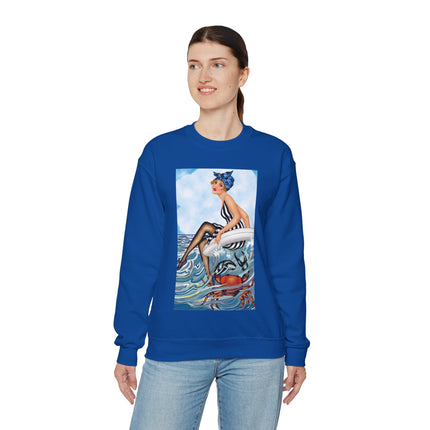 Playful Waves and Fashion Follies Heavy Blend™ Crewneck Sweatshirt
