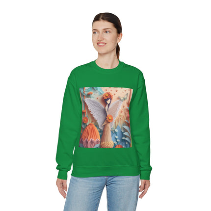 Zinnia Fairy Unisex Heavy Blend™ Crewneck Sweatshirt